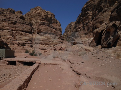 Jordan cliff ancient historic asia.