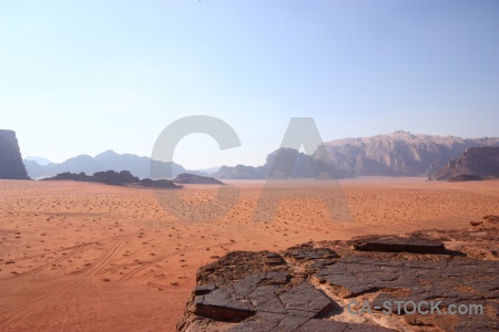 Jordan mountain sky desert landscape.