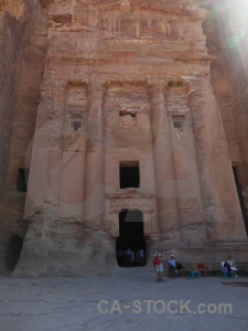 Jordan rock historic western asia tomb.