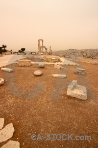 Jordan stone pillar historic amman.