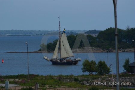 Karlskrona grass boat europe sea.