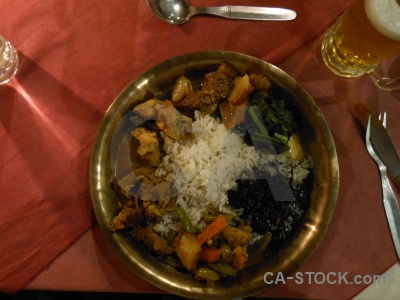 Kathmandu south asia food restaurant plate.