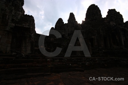 Khmer fungus cambodia ruin stone.