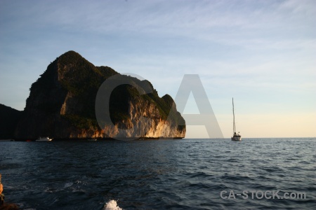 Ko phi leh rock thailand island cloud.