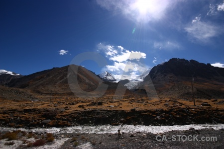 Kora la mountain snow asia tibet.