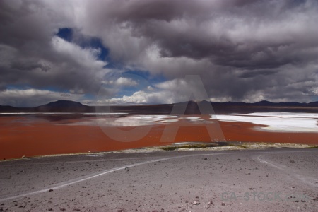 Laguna colorada cloud landscape mountain lake.