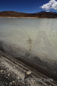 Laguna honda landscape lake cloud snowcap.