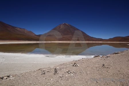 Lake water laguna verde bolivia andes.