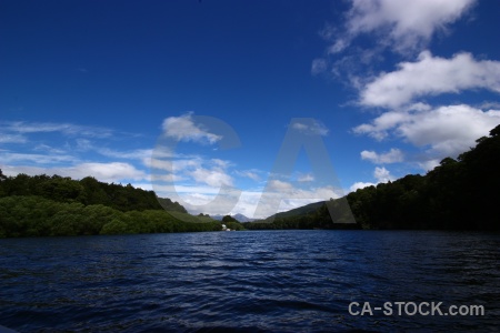 Landscape manapouri waiau river sky new zealand.