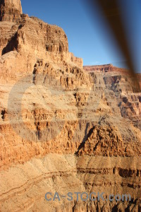 Landscape orange blue rock desert.