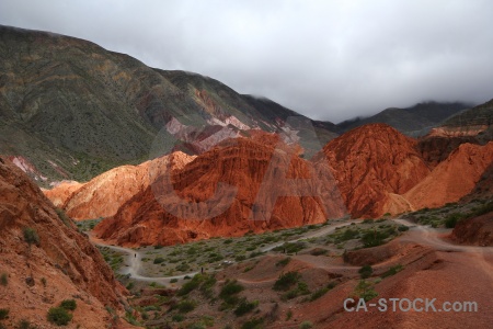 Landscape purmamarca mountain salta tour cloud.