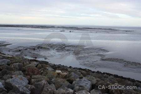 Landscape rock white coast.