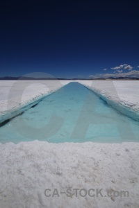 Landscape salinas grandes south america salt flat channel.