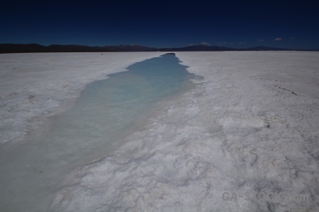 Landscape salt flat water altitude pool.