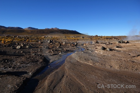 Landscape sky chile andes geyser.