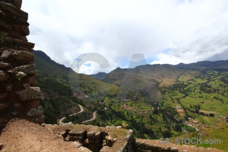 Landscape stone sacred valley ruin mountain.