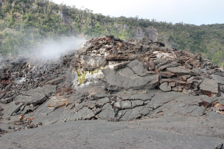 Lava white gray volcanic crater.