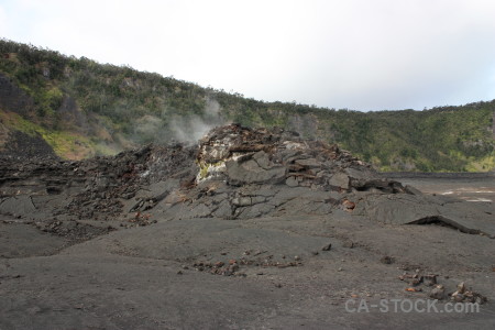 Lava white volcanic crater.