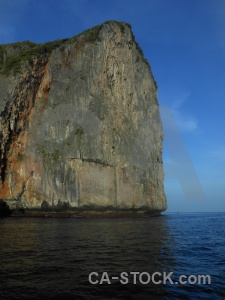 Limestone cliff thailand sky asia.