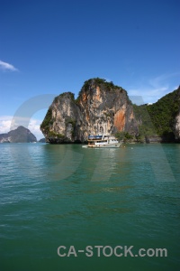 Limestone thailand tropical southeast asia water.