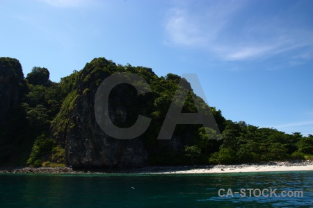 Limestone water phi island cloud thailand.