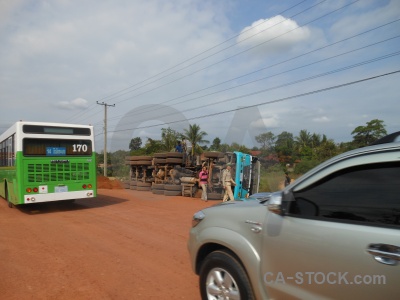 Lorry laos accident vientiane wire.