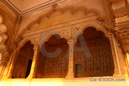 Marble monument archway agra fort.