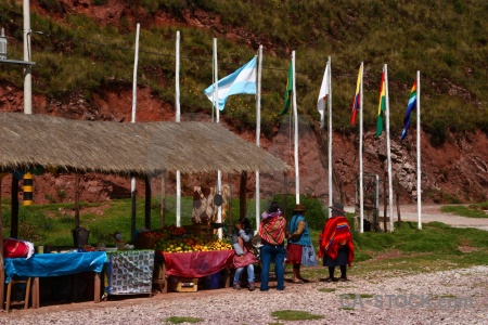 Market cuzco south america grass peru.