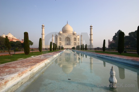 Mausoleum water south asia palace archway.