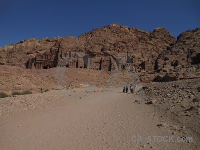 Middle east carving jordan petra rock.