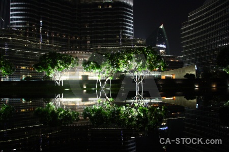 Middle east dubai pool water reflection.