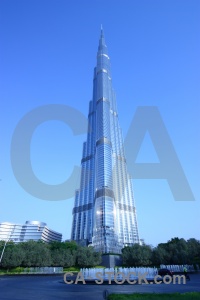 Middle east sky building tree burj khalifa.