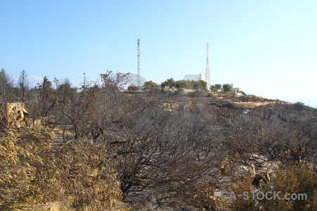 Montgo fire burnt europe spain javea.