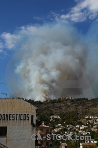 Montgo fire europe javea smoke spain.