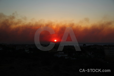 Montgo fire europe sunset javea smoke.