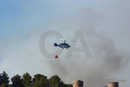 Montgo fire firefighting spain europe smoke.