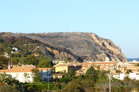 Montgo fire javea spain europe.