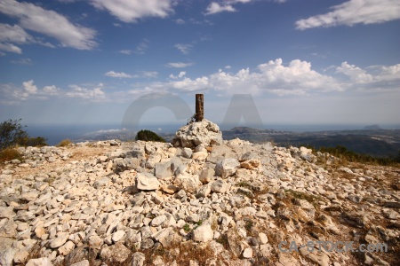 Montgo javea rock sky spain.