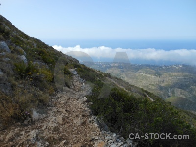 Montgo sky cloud rock spain.