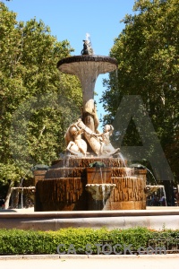 Monument tree europe fountain sky.