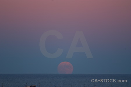 Moon water europe spain sea.