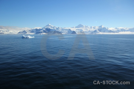 Mountain adelaide island sea landscape antarctica.