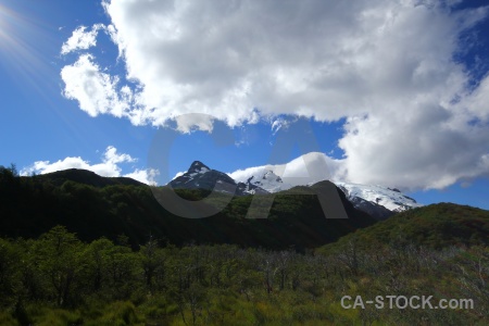 Mountain cloud sky el chalten snowcap.