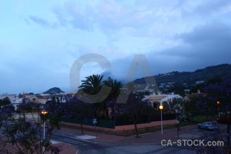 Mountain javea road cloud spain.