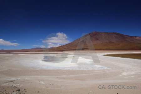 Mountain laguna verde sky andes south america.