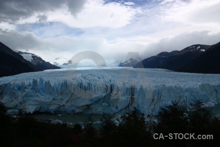 Mountain lake sky water ice.