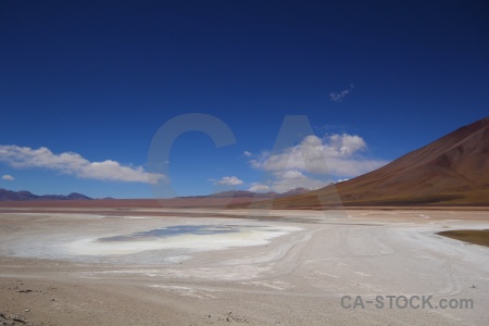 Mountain landscape andes laguna verde cloud.