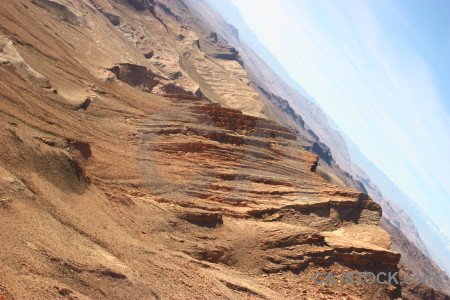 Mountain landscape brown desert white.