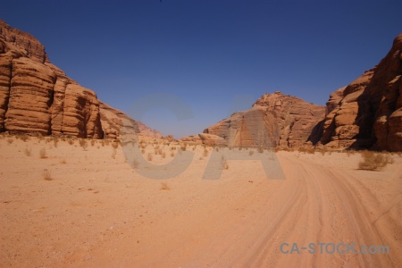 Mountain landscape wadi rum sand asia.