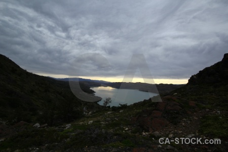 Mountain landscape water sky lago nordenskjold.